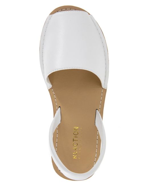 Kenneth Cole White Fine Glass Wedge Sandals