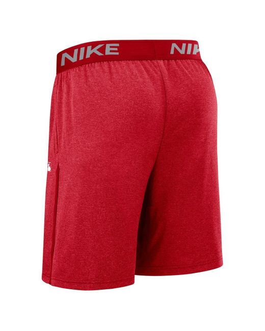 Nike Red Los Angeles Angels Authentic Collection City Connect Performance Knit Shorts for men