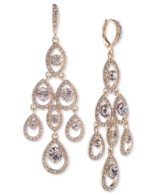 Givenchy Metallic Crystal Chandelier Earrings