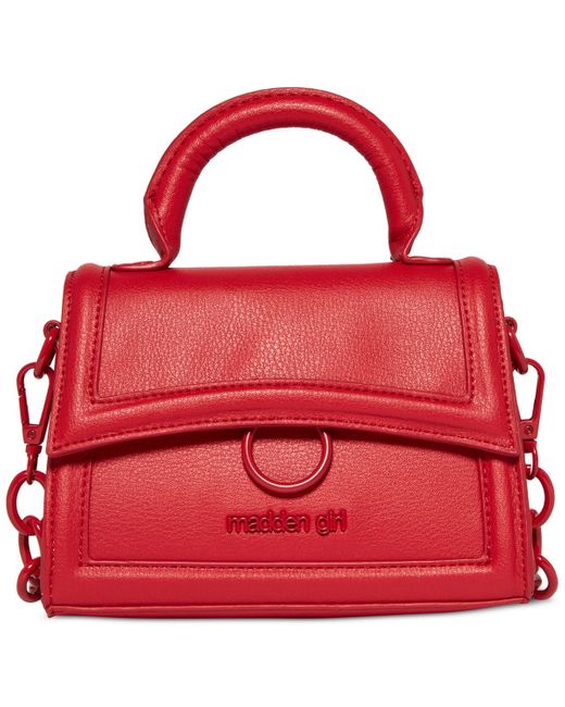 Madden Girl Red Erin Small Top Handle Bag