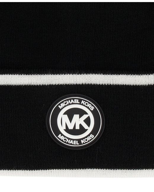 Michael Kors Black Chunky Shaker Cuff Hat for men