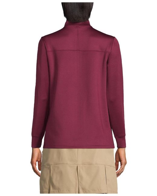Lands' End Red Active Performance Full Zip Jacket