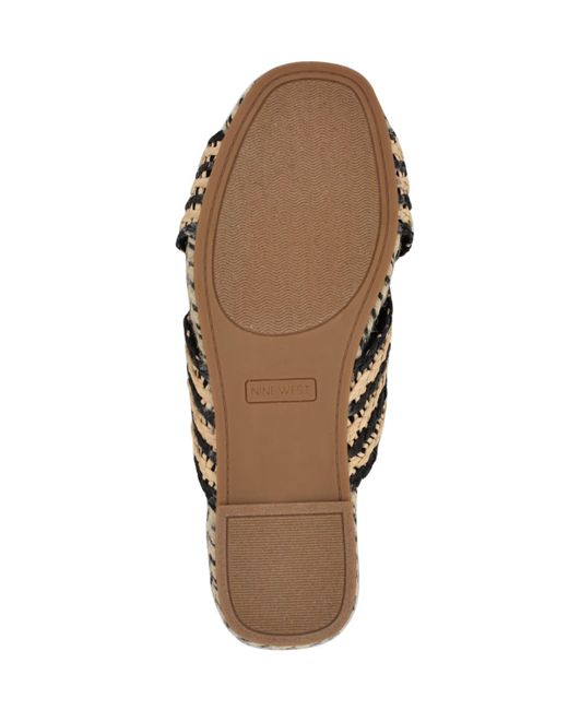 Nine West Multicolor Animay Woven Slip-on Flat Sandals
