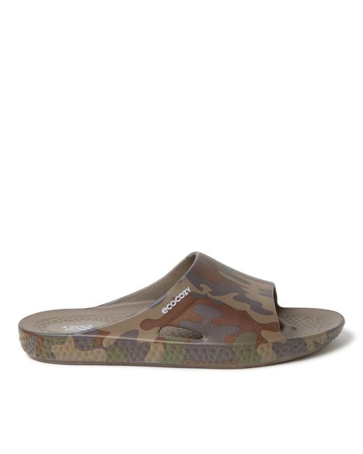 Dearfoams Brown Ecocozy Sustainable Comfort Slide Sandal for men