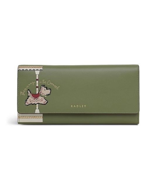 Radley Green Magic Carousel Flapover Wallet