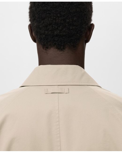 Mango White Classic Water-repellent Trench Coat for men