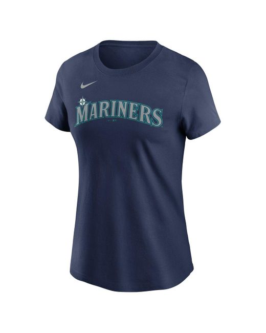Nike Blue Randy Arozarena Seattle Mariners Fuse Name Number T-shirt