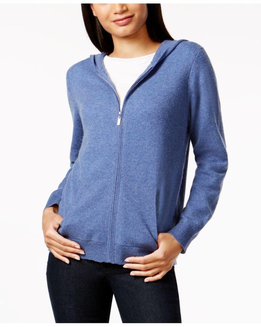 Charter Club Cashmere Zippered Hoodie 