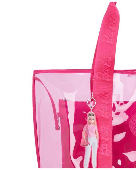 Kipling Pink Jacey Extra Large Barbie Clear Tote