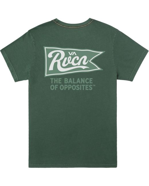 RVCA Green Pennantan Short Sleeve T-shirt for men