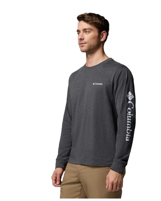 Columbia Gray Fundamental Graphic Long-sleeve T-shirt for men