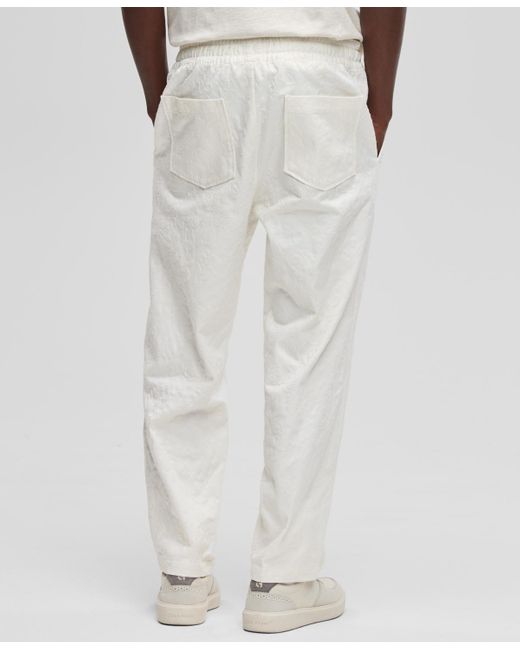 Mode Of One White Drawstring Pull-on Straight-leg Pants for men