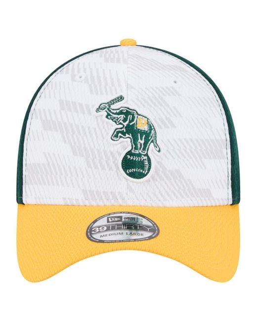 KTZ Multicolor Dark Green/gold Athletics 2025 Mlb Clubhouse 39thirty Flex Hat for men