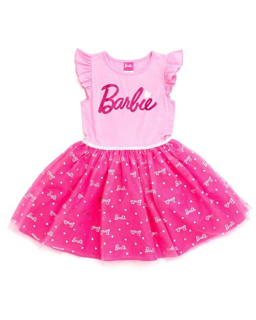 Barbie Pink Little Girls Tulle Dress