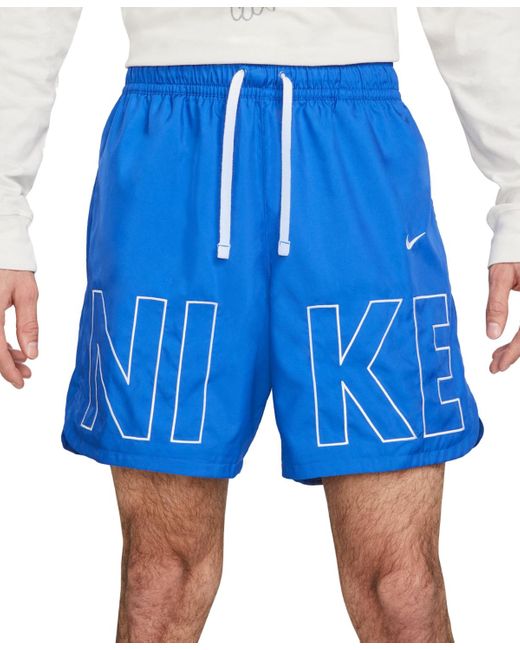 Nike Blue Sportswear Woven Flow Shorts for men
