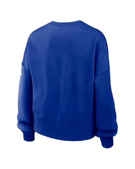 Nike Blue Indianapolis Colts Oversized Rewind Pullover Sweatshirt