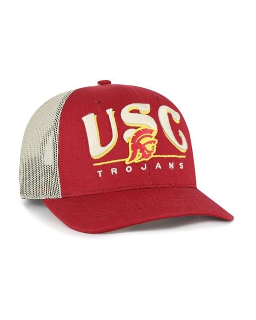 '47 Red Usc Trojans Arid Adjustable Trucker Hat for men