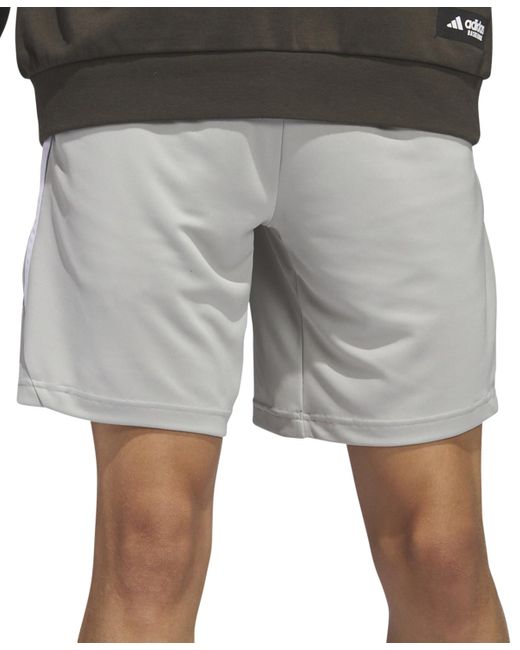 Adidas Gray Legends 3-stripes 11" Basketball Shorts for men