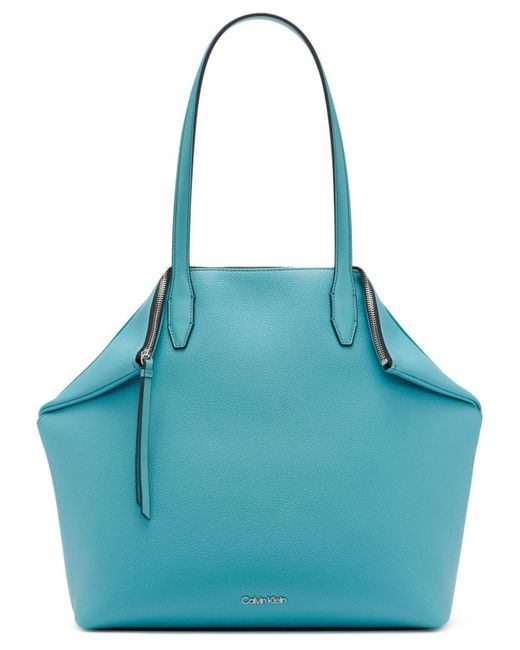 Calvin Klein Blue Brenda Tote Bag