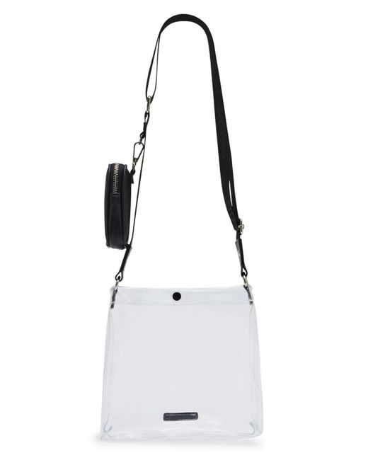 Madden Girl White Maeve Clear Tote