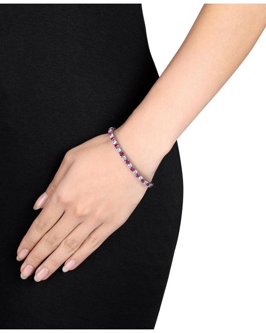 Macy's Pink Lab Created Gemstone Flex Bracelet