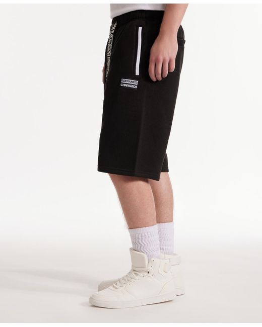 Ecko' Unltd Black Dynamic Fleece Shorts for men