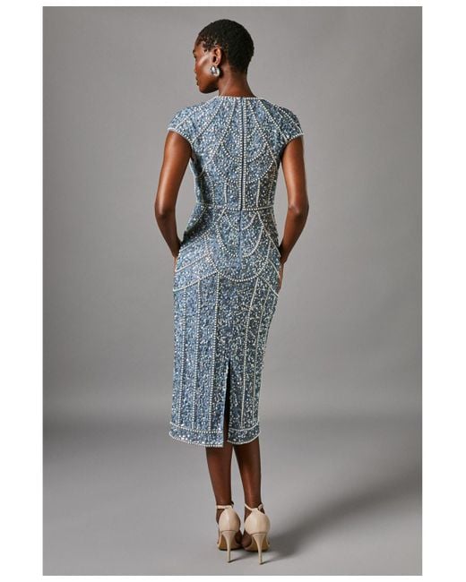 Coast Blue Embellished Pencil Dress