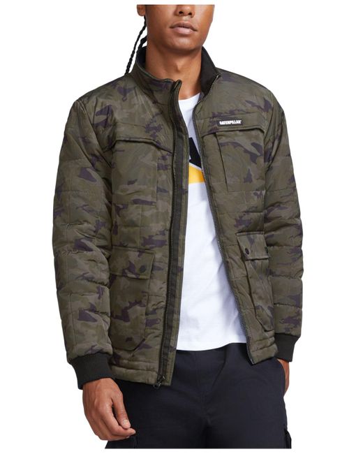 Caterpillar Logo Terrain Jacket in Gray for Men Lyst