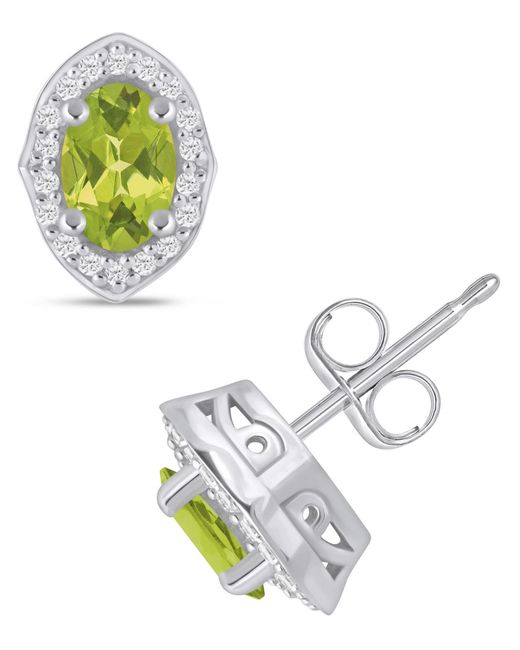 Macy's Metallic Gemstone And Diamond ((1/5 Ct. T.w.