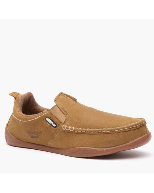 Georgia Boot Brown Cedar Falls Moc-toe Slip-on for men