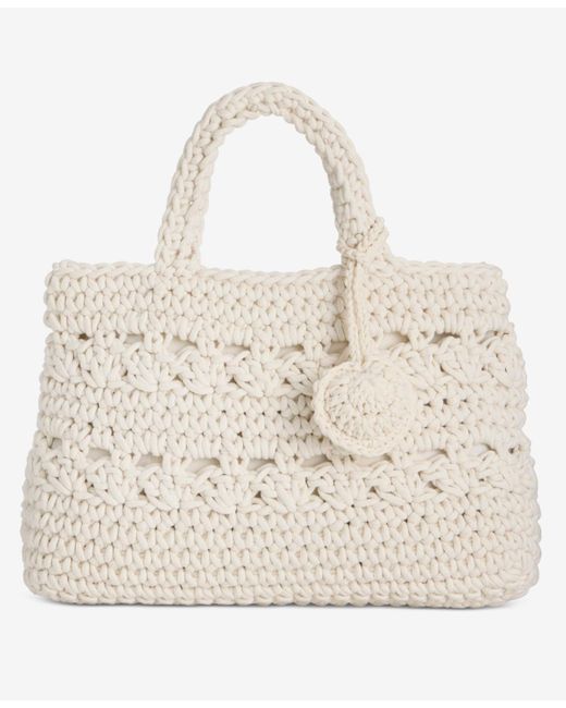 On 34th Natural Crochet Medium Tote Bag