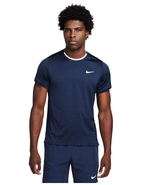 Nike Blue Advantage Dri-fit Logo Tennis T-shirt for men