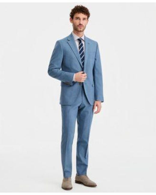 Ted Baker Blue Ted By Modern Fit Wool Blend Solid Suit Separates for men