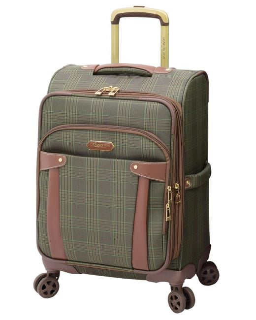 London Fog Green Brentwood 20" Softside Carry-on Spinner Suitcase, Created For Macy's