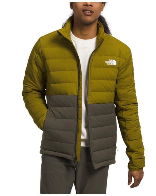 The North Face Belleview Slim Fit Stretch Down Hooded Jacket in Green for  Men | Lyst