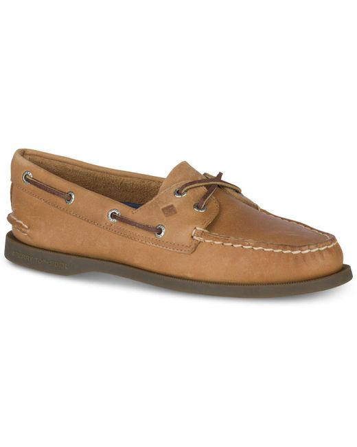 Sperry Top-Sider Leather A/o Boat Shoes in Brown | Lyst