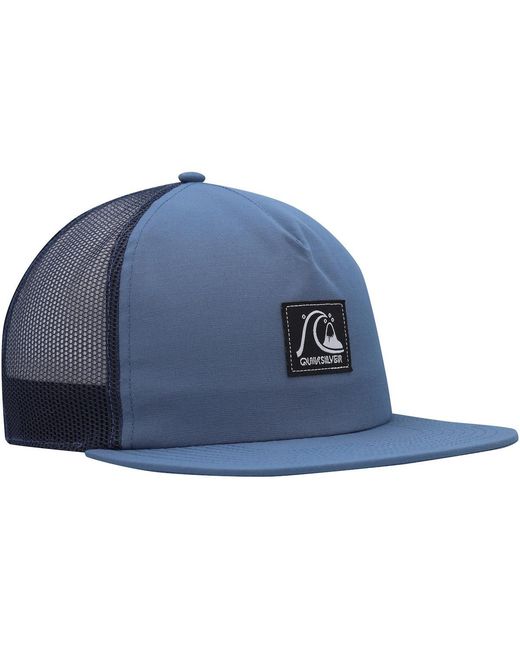 Quiksilver Blue Checked Out Snapback Hat for men