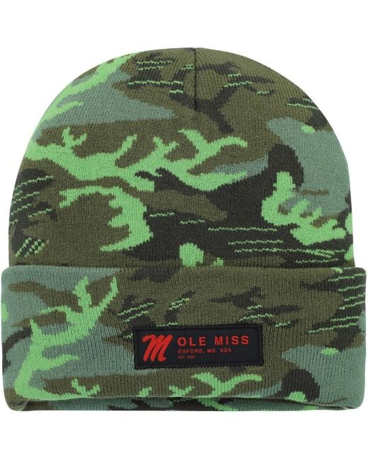 Nike Green Ole Miss Rebels Veterans Day Cuffed Knit Hat for men