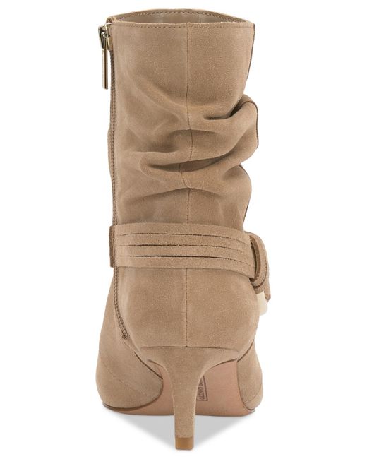 Vince Camuto Brown Kirpa Slouch Embellished Mid-heel Dress Booties