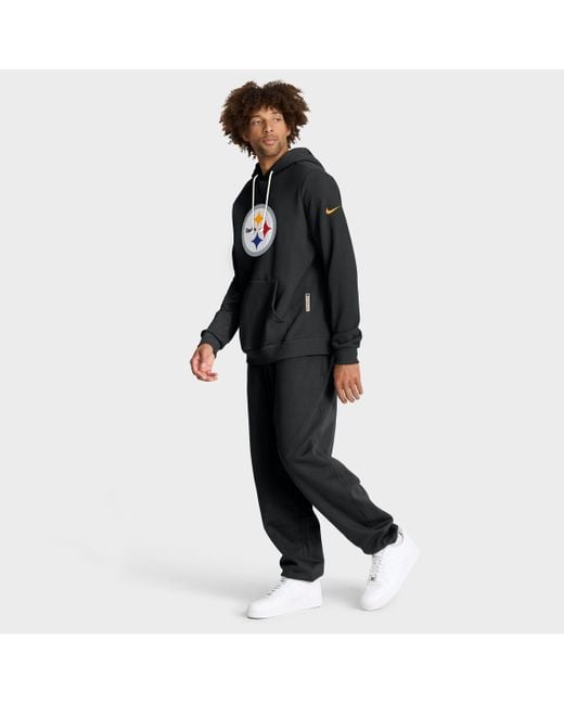 Nike Black Pittsburgh Steelers Sideline Standard Issue Initial Home Dri-fit Hoodie for men