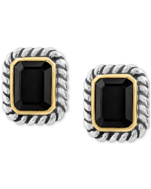 Effy Black Effy Rope-framed Stud Earrings