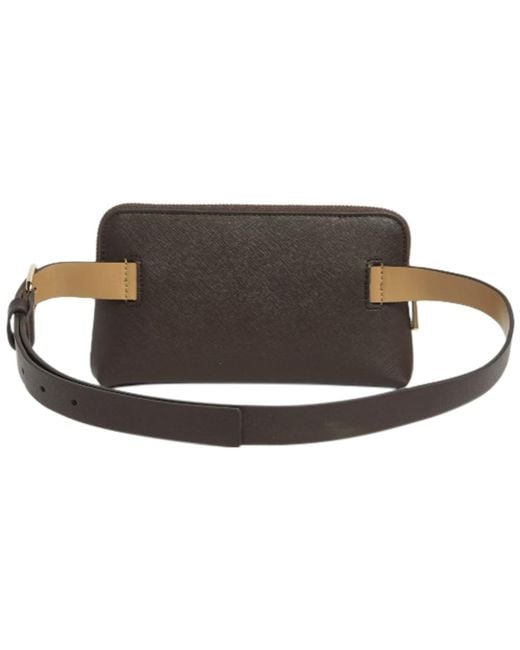 Kate Spade Brown Zip Embossed Logo Belt Bag