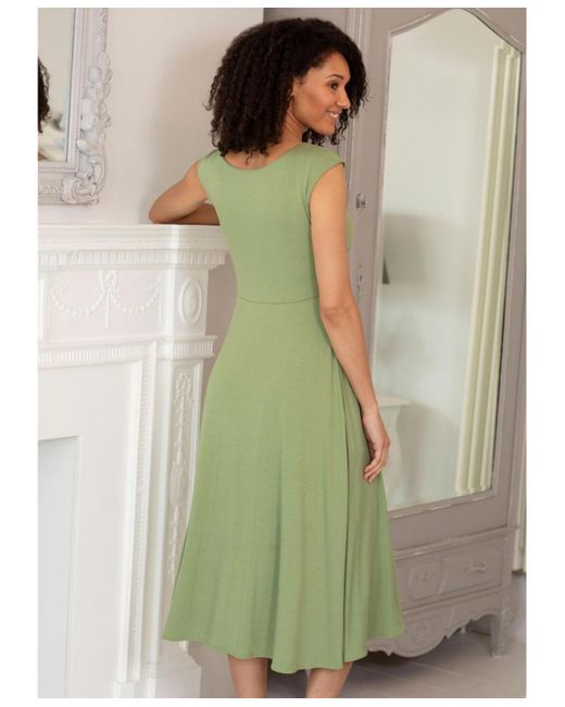 Alie Street London Green Luna Midi Dress