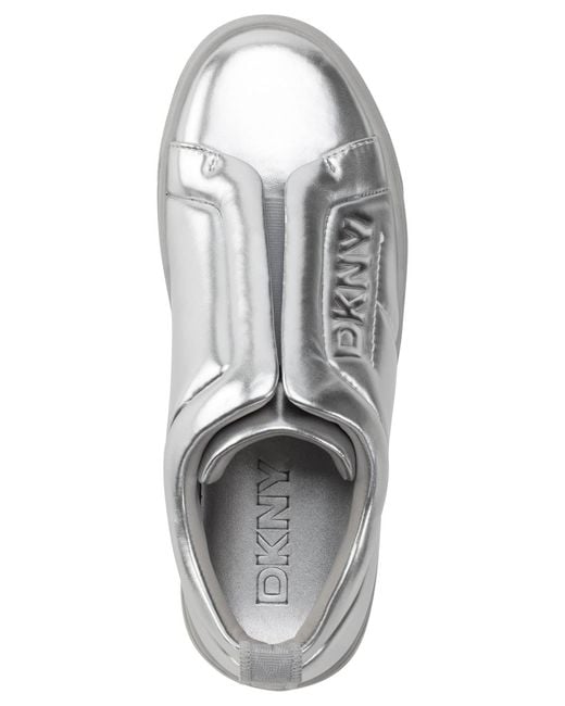 DKNY Metallic Shoes Sneaker,silver,9