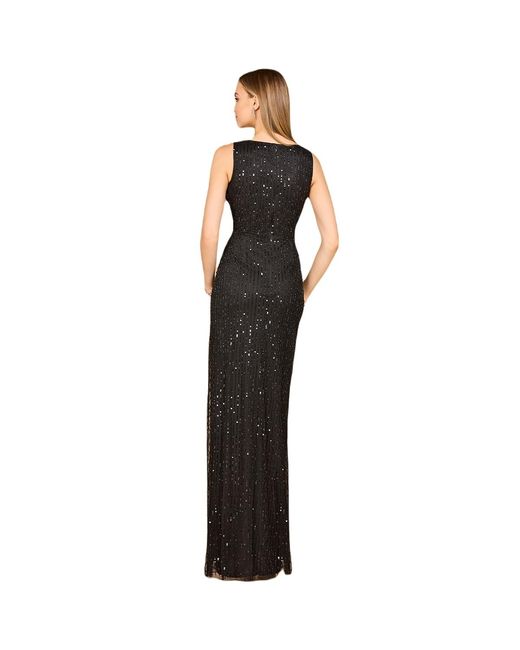 Lara Black Beaded Gown
