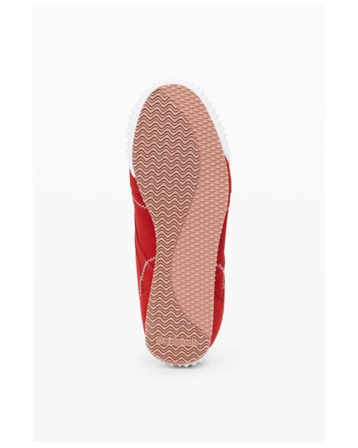 Desigual Red Retro Sneaker Tongue