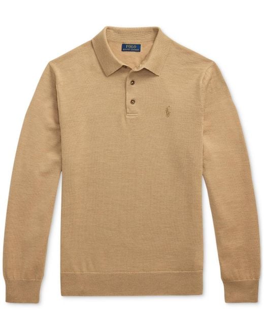 Polo Ralph Lauren Natural Wool Polo-collar Sweater for men