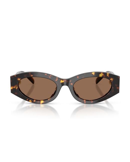 Tory Burch Brown Oval Sunglasses