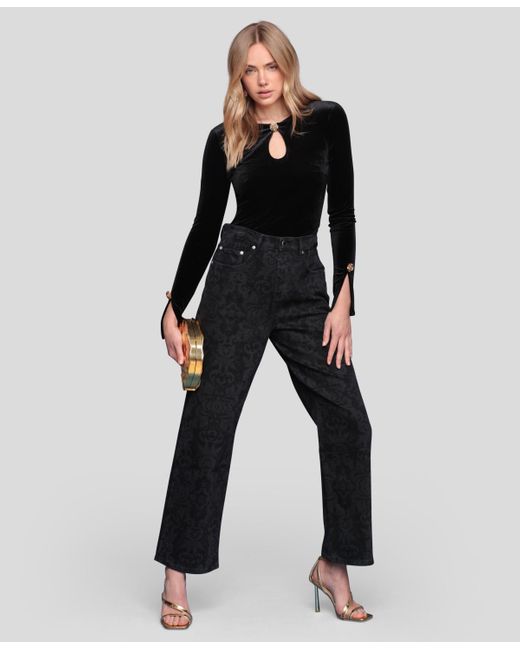 Avec Les Filles Black Long Sleeve Top