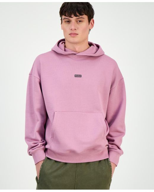 Boss Pink Nazardo Long-sleeve Logo Hoodie for men
